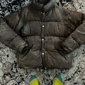 Olderbrother Waxed Puff Jacket, M